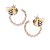 Серьги Cartier Vintage Tricolor Gold Bumble Bee Hoop Earrings (24281) №3