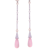 Серьги Cartier Whimsical Pearl Pink Quartz Diamond Gold Earrings (24169) №2