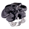 Кольцо Chanel Camelia Large Model White Gold Onyx Ring (24149) №2