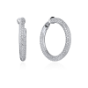 Серьги Chaumet hoop earrings in white gold and diamonds (24669) №2