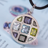 Подвеска Cartier Pasha Multistone White Gold Pendant (24995) №6