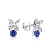 Серьги Tiffany & Co Victoria Diamond Sapphire Platinum Earrings (24549) №3