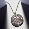 Подвеска Piaget Limelight White Gold Diamonds Pink Sapphires Pendant G33L4300 (30034) №7