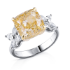 Кольцо  с бриллиантом 6,01 ct Fancy Yellow/VS1 МГУ (30112) №4