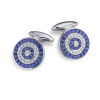 Запонки Faberge Diamonds & Blue Sapphire White Gold Cufflinks (30433) №2
