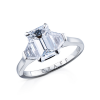 Кольцо GRAFF Platinum White Emerald Cut Diamond Promise Ring 2.42 ct GR (30470) №5