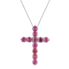 Крест RalfDiamonds с рубинами 1,23 ct Strong Purplish Red (30849) №9