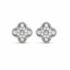 Серьги Van Cleef & Arpels Vintage Alhambra White Gold Diamonds Earrings VCARA44600 (30888) №2