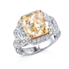 Кольцо  с бриллиантом 7,00 ct Fancy Light Yellow/VS1 МГУ (32065) №3