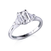 Кольцо GRAFF Platinum White Emerald Cut 1.03 ct G/VS2 Diamond Ring GR (31880) №3