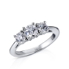 Кольцо Tiffany & Co Three Stone Engagement Ring in Platinum (33548) №2