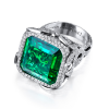 Кольцо  с изумрудом 12,5 ct Vivid Bluish Green/VVS (35360) №13