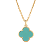 Подвеска Van Cleef & Arpels Alhambra Large Model Pendant, Yellow Gold, Turquoise VCARA69600; VCARA45100 (40966) №2