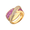 Кольцо Adler Pink Sapphire & Round Diamonds & Yellow Gold (40184) №2