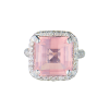 Кольцо  White Gold & Diamonds & Rose Quartz (41616) №4