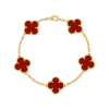 Браслет Van Cleef & Arpels Vintage Alhambra 5 motifs, yellow gold, Carnelian VCARD35500 (41309) №3