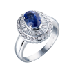 Кольцо  Природный сапфир 1,75 ct Strong Blue & 0.64 ct Бриллианты (37268) №3