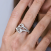 Кольцо Cartier Agrafe White Gold Diamonds 18.0 (57) (40512) №5