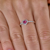Кольцо Mercury 0,27 ct Heart Ruby & Diamonds & White Gold MR18749WR (39524) №7