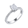 Кольцо GIA Emerald Cut 1,00 ct H/VVS1 White Gold (37458) №3