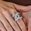 Кольцо  в стиле Chanel 1,55 ct F/VS1 Round Diamonds & White Gold (40174) №7