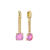 Серьги  Yellow Gold & Rose Sapphire Earrings (41957) №2