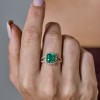 Кольцо  с изумрудом 2,40 ct Light Bluish Green/SI1 и бриллиантами (42620) №7