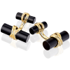 Запонки Tiffany & Co Onyx & Yellow Gold Cufflinks (42095) №2