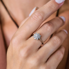 Кольцо Tiffany & Co Flower Platinum Diamonds Ring (32777) №4