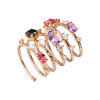 Кольцо Mattia Cielo 5 Rows RIng Amethyst & Tourmaline & Diamonds LJWR143P-PM (42509) №2