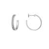 Серьги Cartier LOVE Hoop Medium Model Paved White Gold N8515193 (40892) №4
