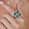 Кольцо Yanush Gioielli Natural Pear & Marquise shape Diamonds & Emerald YR31355WEM (40304) №7
