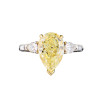 Кольцо GIA 4,02 ct Natural Fancy Yellow/VS2 Pear Cut Diamond (41856) №4