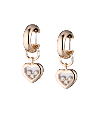 Chopard Happy Diamonds Hearts Yellow Gold Earrings 83 1382
